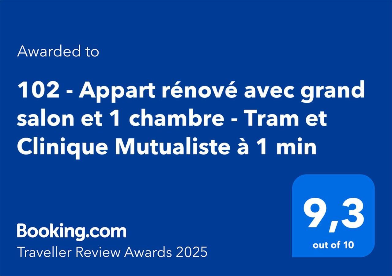102 - Appart Renove Avec Grand Salon Et 1 Chambre - Tram Et Clinique Mutualiste A 1 Min Grenoble Exteriör bild